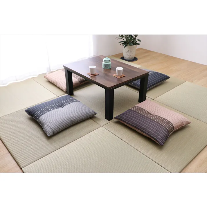 日本製 銘仙判座布団 同色4枚組 ゆかり ブラック 【送料込み】 #4589978833637 flife