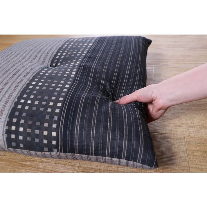 日本製 銘仙判座布団 同色4枚組 ゆかり ブラック 【送料込み】 #4589978833637 flife