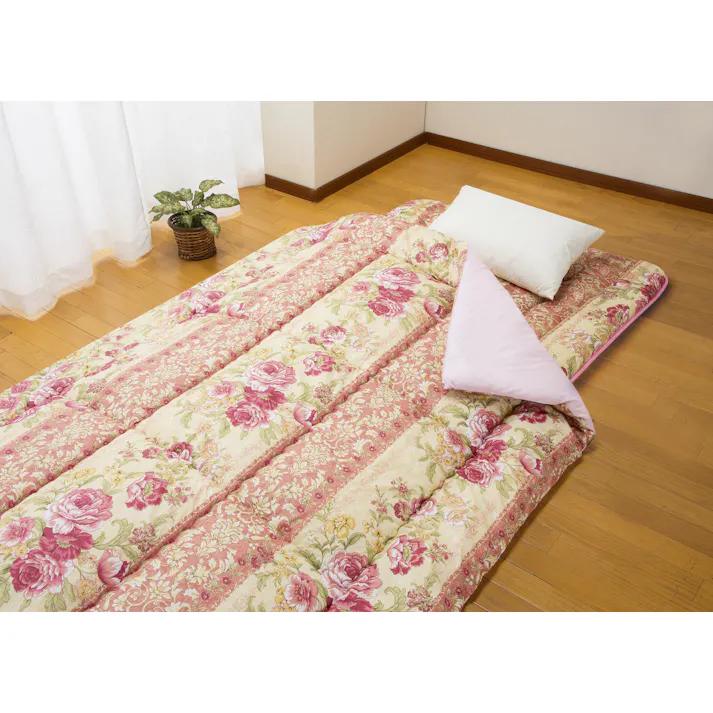 フランス産 羊毛混掛敷布団セット シングル ピンク 【送料込み】 #4589978833668 flife