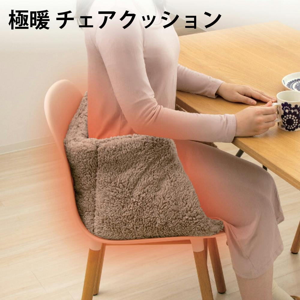 極暖 チェアクッション 2枚組 【送料込み】 ＃4589978836133 flife