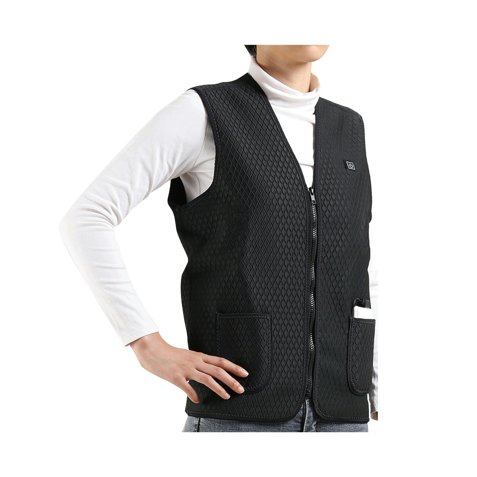 発熱ヒーターベスト ACアダプター+モバイルバッテリー付き L 【送料込み】 ＃4589978836263 flife