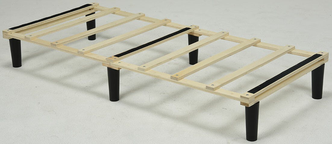 マットレス付きすのこベッド シングル ホワイト 【送料込み