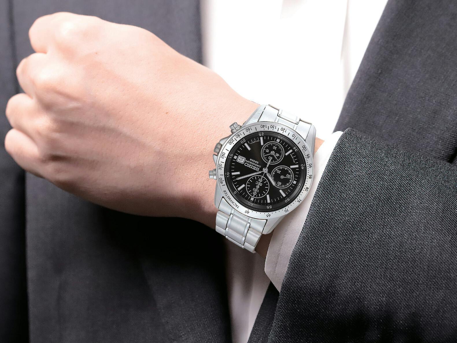 SEIKO セイコー クロノグラフ メンズ腕時計 SEIKO（セイコー） 当店限定セット 逆輸入モデル ウレタン＆メタル