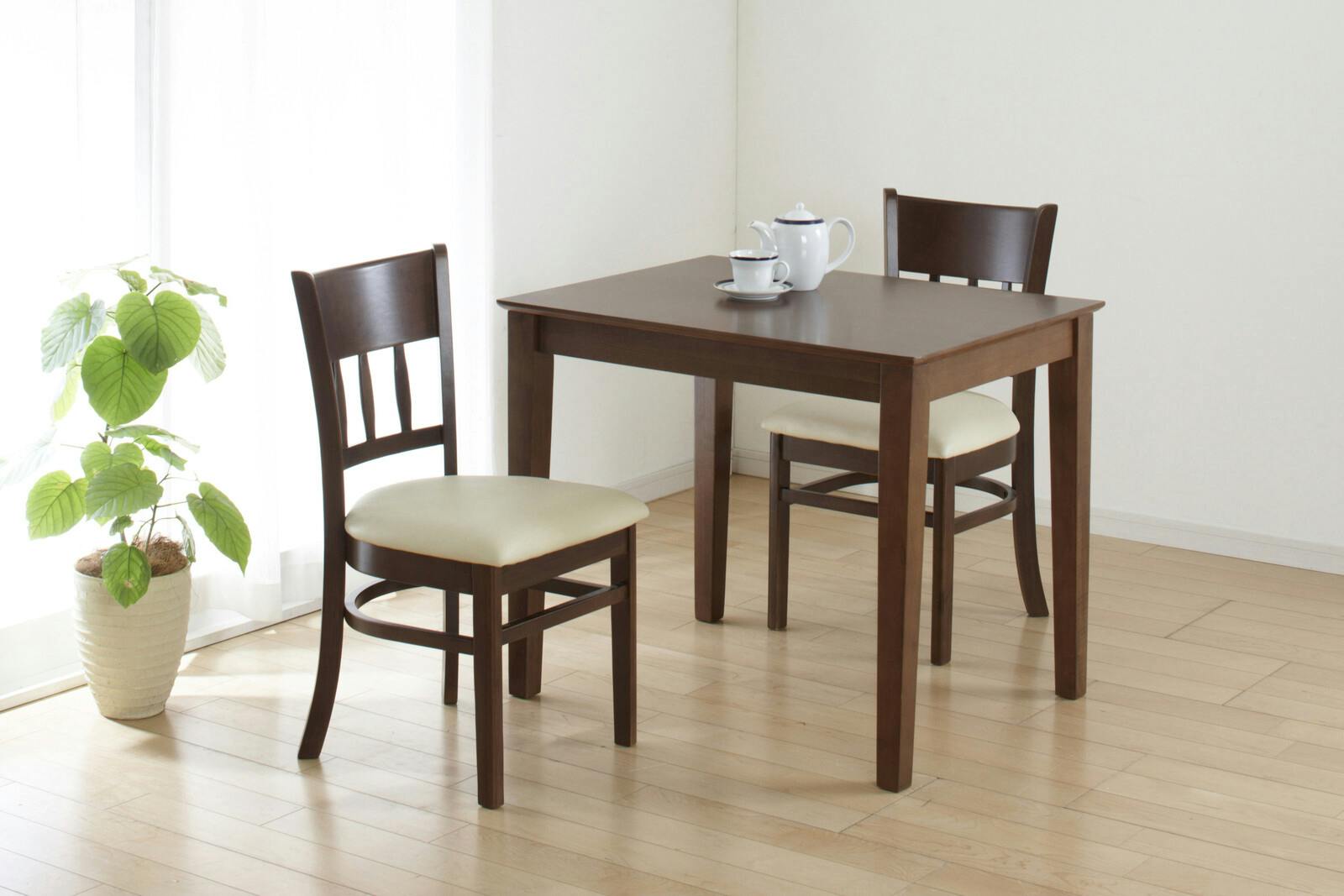 天然木ダイニング 3点セット ニューブラウン 【送料込み