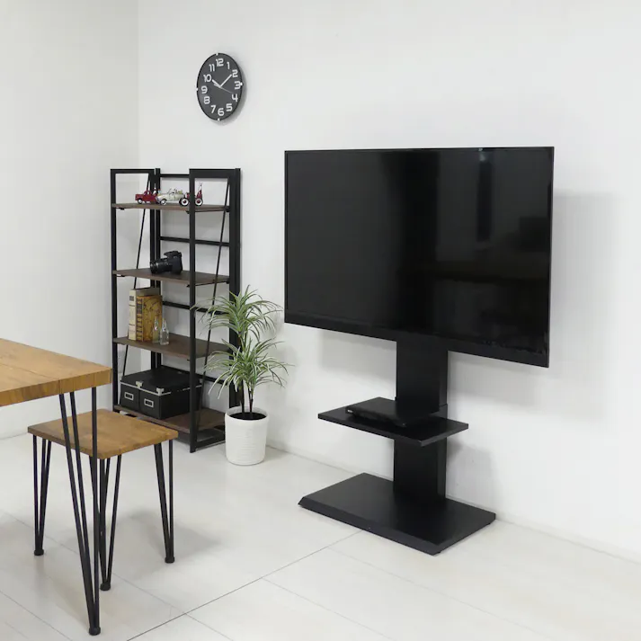 壁掛け風テレビ台 ロータイプ ブラック 【送料込み】 #4954877238126 flife