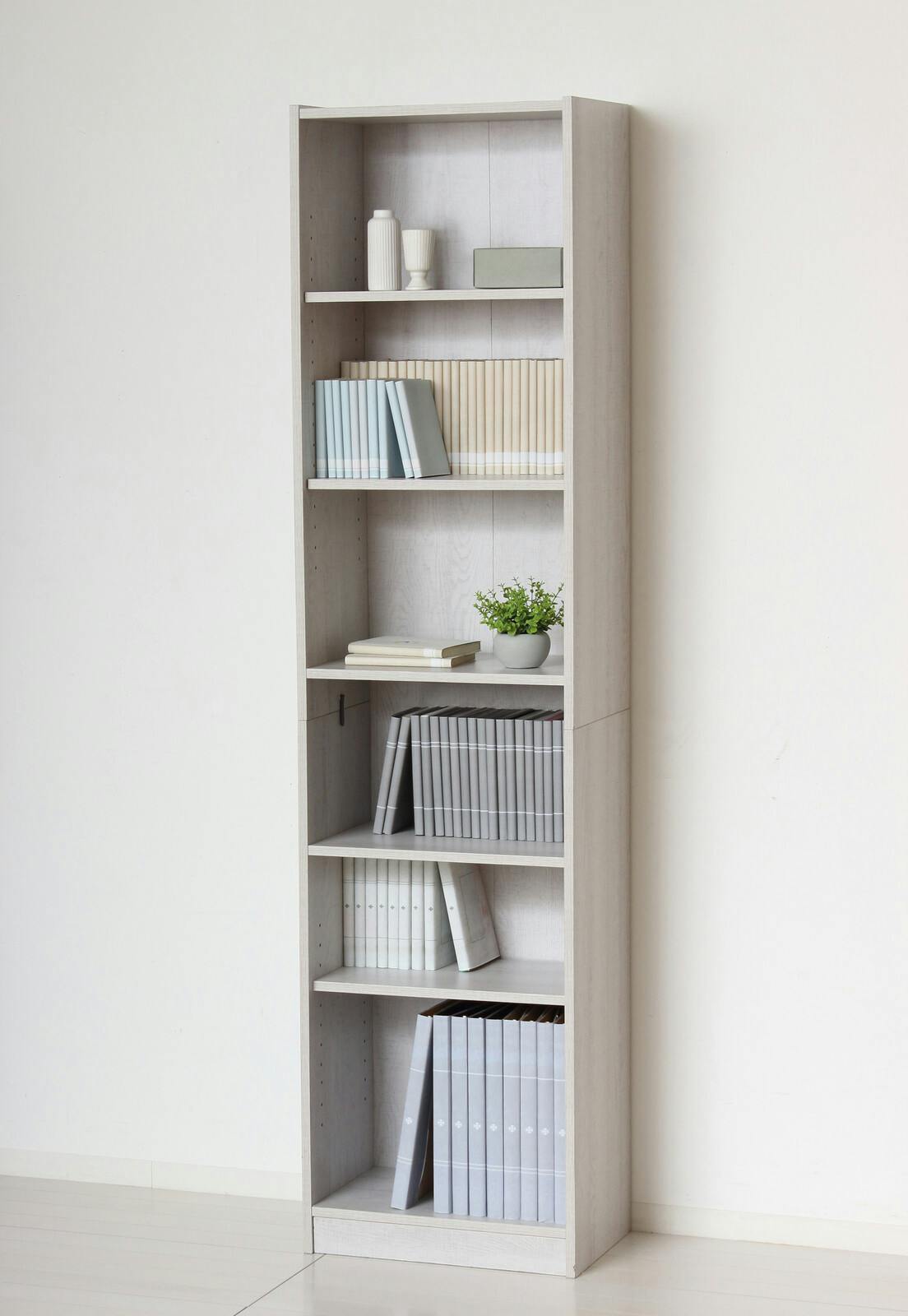 らくらく組立 大容量書棚 45cm幅 ホワイト 【送料込み】 ＃4954877255017 flife