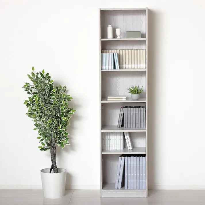 らくらく組立 大容量書棚 45cm幅 ホワイト 【送料込み】 #4954877255017 flife