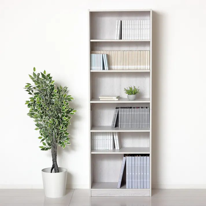 らくらく組立 大容量書棚 60cm幅 ホワイト 【送料込み】 #4954877255048 flife