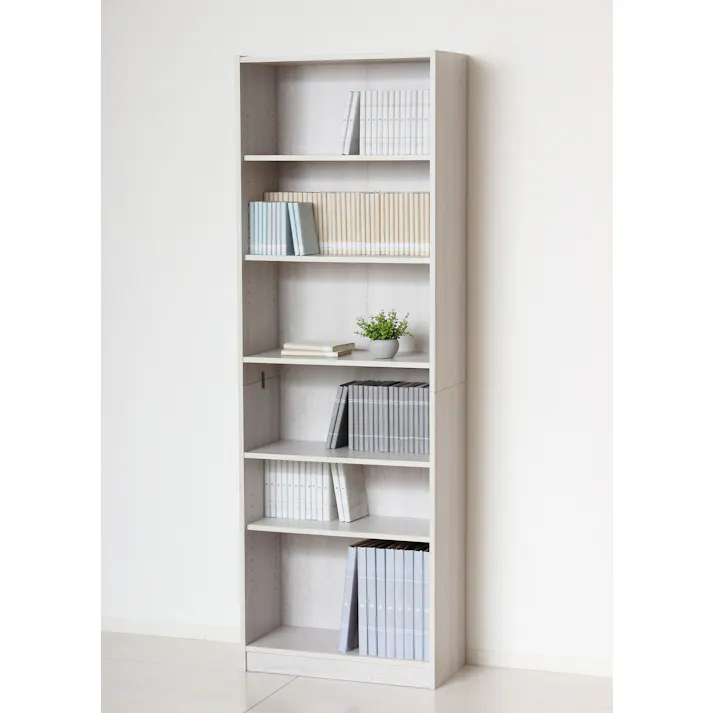 らくらく組立 大容量書棚 60cm幅 ホワイト 【送料込み】 #4954877255048 flife