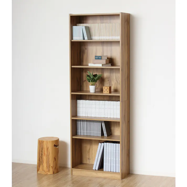 らくらく組立 大容量書棚 60cm幅 ナチュラル 【送料込み】 #4954877255055 flife