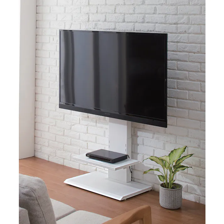 壁掛け風テレビ台 ロータイプ ホワイト 【送料込み】 #4954877948353 flife