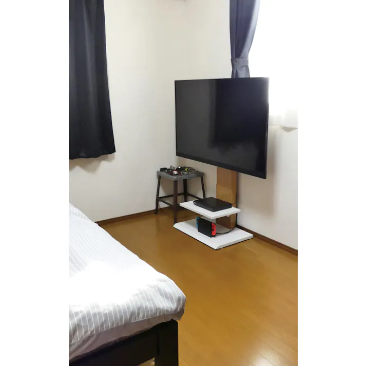 壁掛け風テレビ台 ロータイプ ホワイト 【送料込み】 #4954877948353 flife