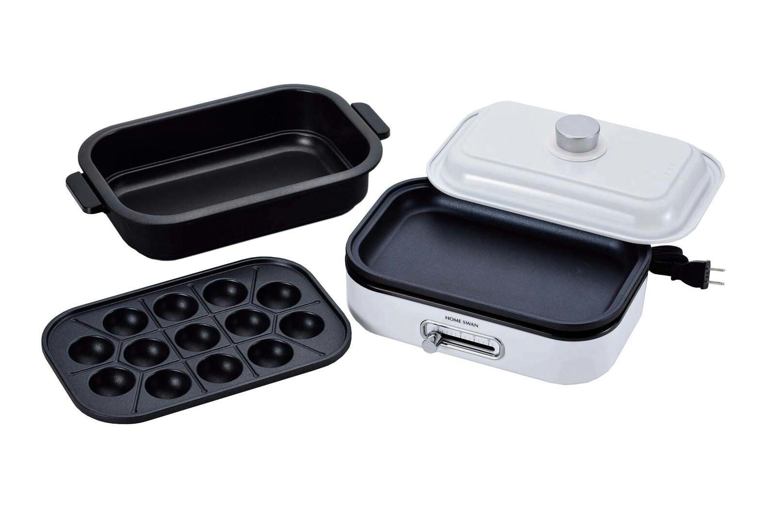 ソロホットプレート 深・浅型+たこ焼きプレート3点セット 【送料込み】 ＃4981889011874 flife