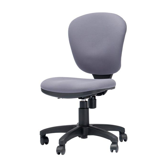 オフィスチェア コンパクト 高さ調節 キャスター付き デスクチェア ロッキング ワークチェア 布張り