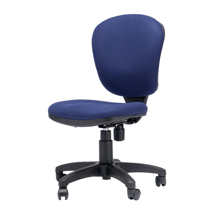 オフィスチェア コンパクト 高さ調節 キャスター付き デスクチェア ロッキング ワークチェア 布張り