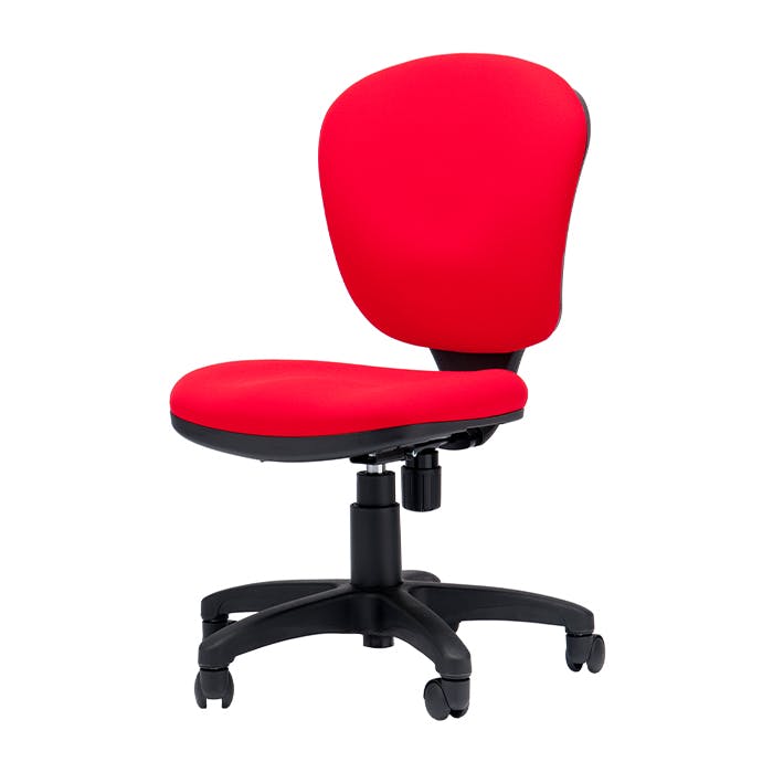 オフィスチェア コンパクト 高さ調節 キャスター付き デスクチェア ロッキング ワークチェア 布張り