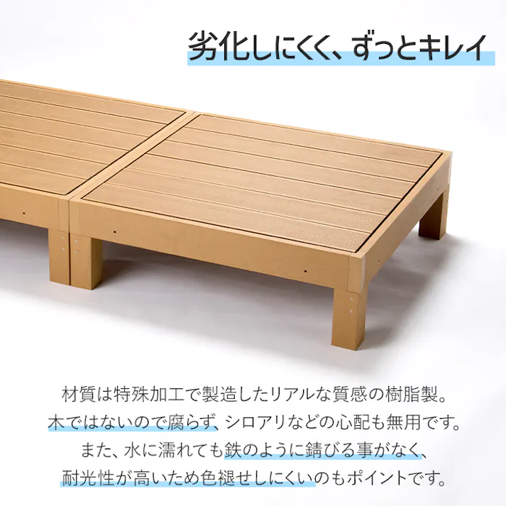 ウッドデッキ 人工木 ベランダ 縁側 庭先 腐りにくい 色褪せしにくい DIY ウッドテラス