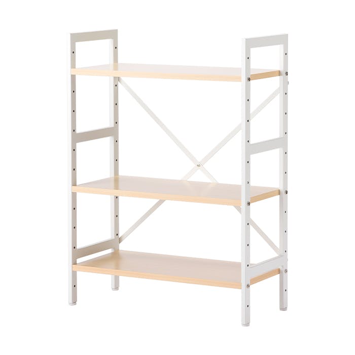 オープンラック スリム 3段 オープンシェルフ ラック 北欧 幅62cm マルチラック ブックシェルフ