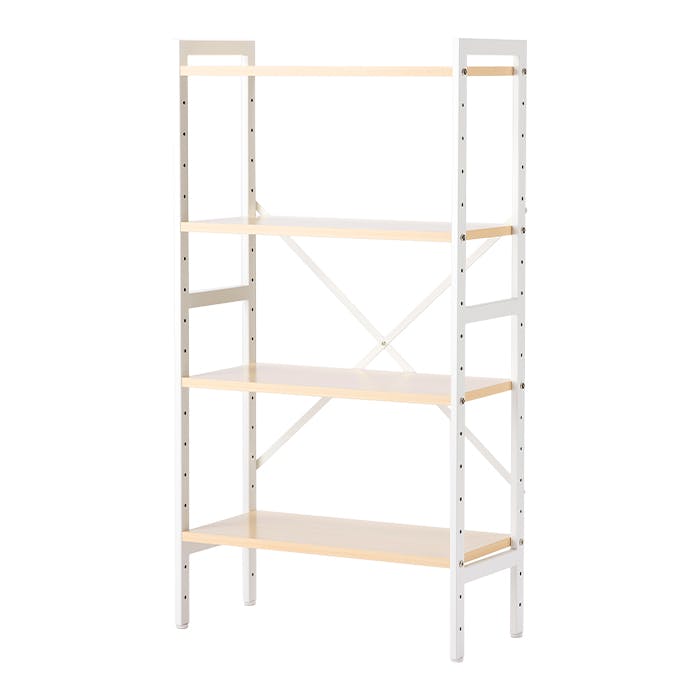 オープンラック スリム 4段 オープンシェルフ ラック 北欧 幅62cm マルチラック ブックシェルフ