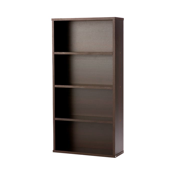 本棚 スリム コミックラック 薄型 4段 幅45cm 書棚 CDラック DVDラック 同色2個セット