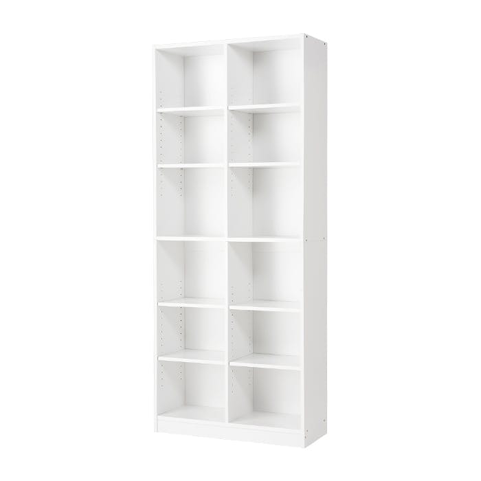 本棚 大容量 書棚 木製 2列 6段 幅75cm 高さ180cm カラーボックス コミックラック 収納 棚