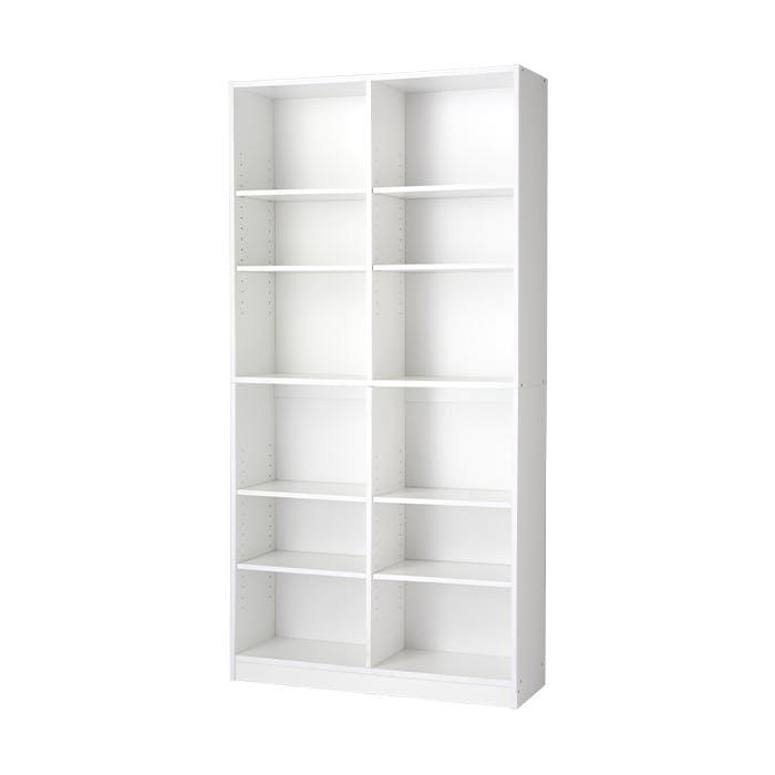 本棚 大容量 書棚 木製 2列 6段 幅90cm 高さ180cm カラーボックス コミックラック 収納 棚