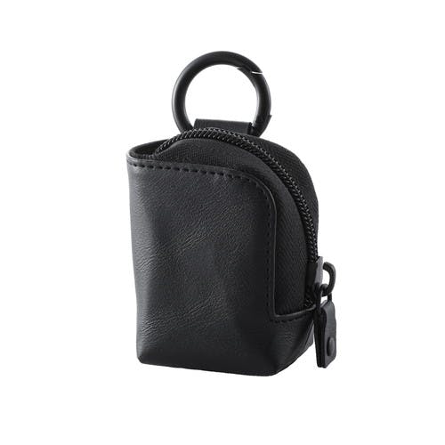 イヤホンケース ワイヤレスイヤホン ソフトレザー ポーチ カラビナ付キ