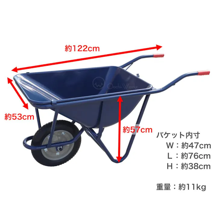 3才カート車 ソフトノーパンクタイヤ仕様 深型一輪車 【送料無料】
