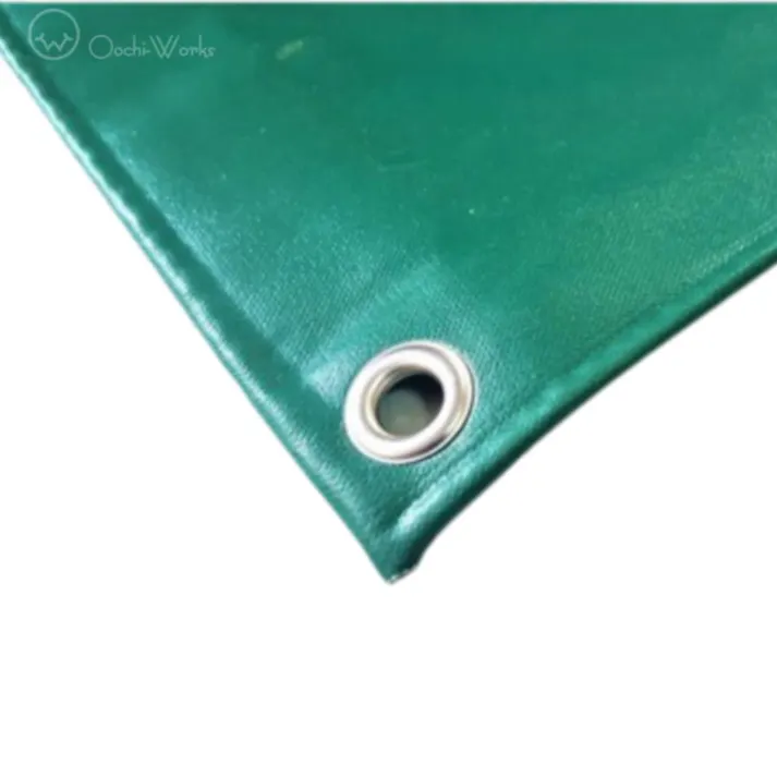 トラックシート グリーン 2号 2.1m×2.7m コードゴム4m×2本付き ダブルキャブ 荷台カバー 厚手 荷台シート