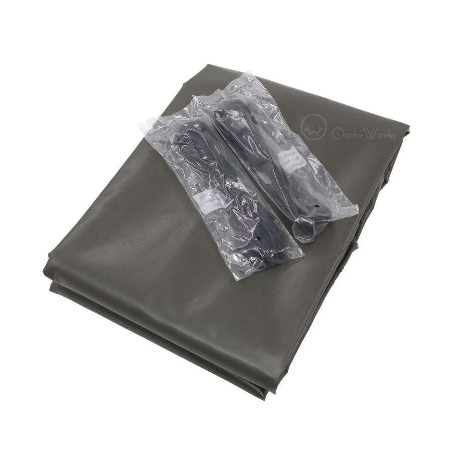 トラックシート OD 1号 1.9m×2.1m コードゴム4ｍ×2本付き 国防色 軽トラック用 エステル帆布 軽トラシート 荷台シート