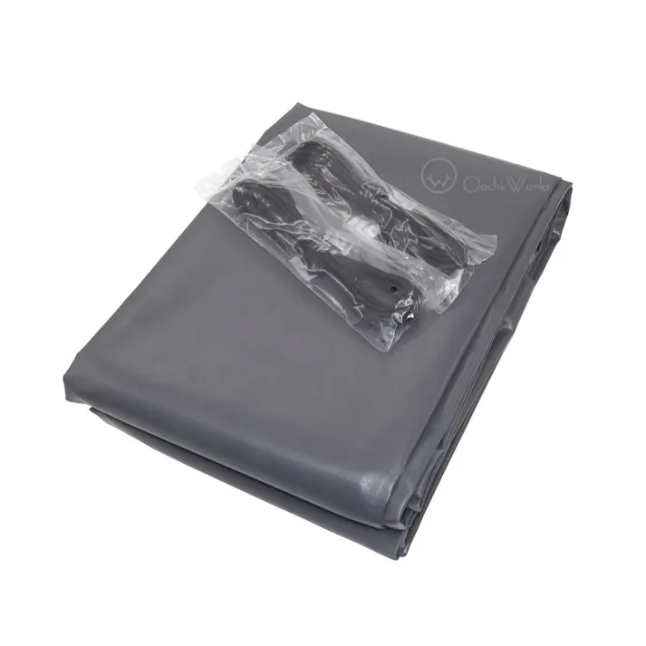 トラックシート グレー 2号 2.1m×2.7m コードゴム4m×2本付き ダブルキャブ エステル帆布 荷台カバー 荷台シート