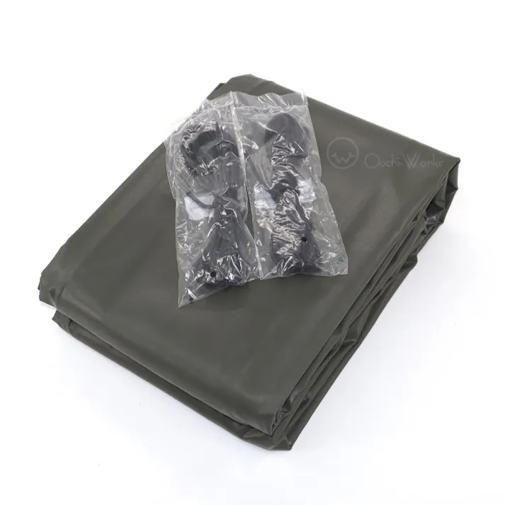 トラックシート OD 3号 2.3m×3.6m コードゴム4m×2本付き 国防色 エステル帆布 1.5t 2t 荷台カバー 荷台シート