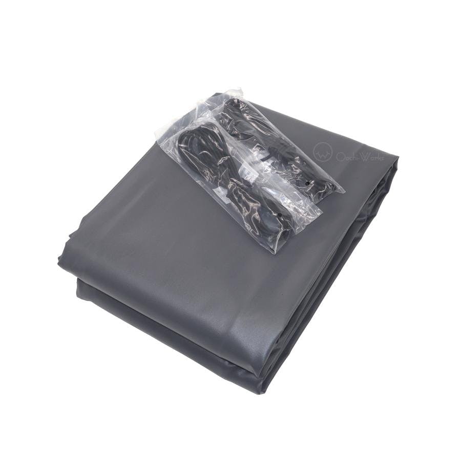 トラックシート グレー 3号 2.3ｍ×3.6ｍ コードゴム4ｍ×2本付き エステル帆布 1.5t 2t 荷台カバー 荷台シート