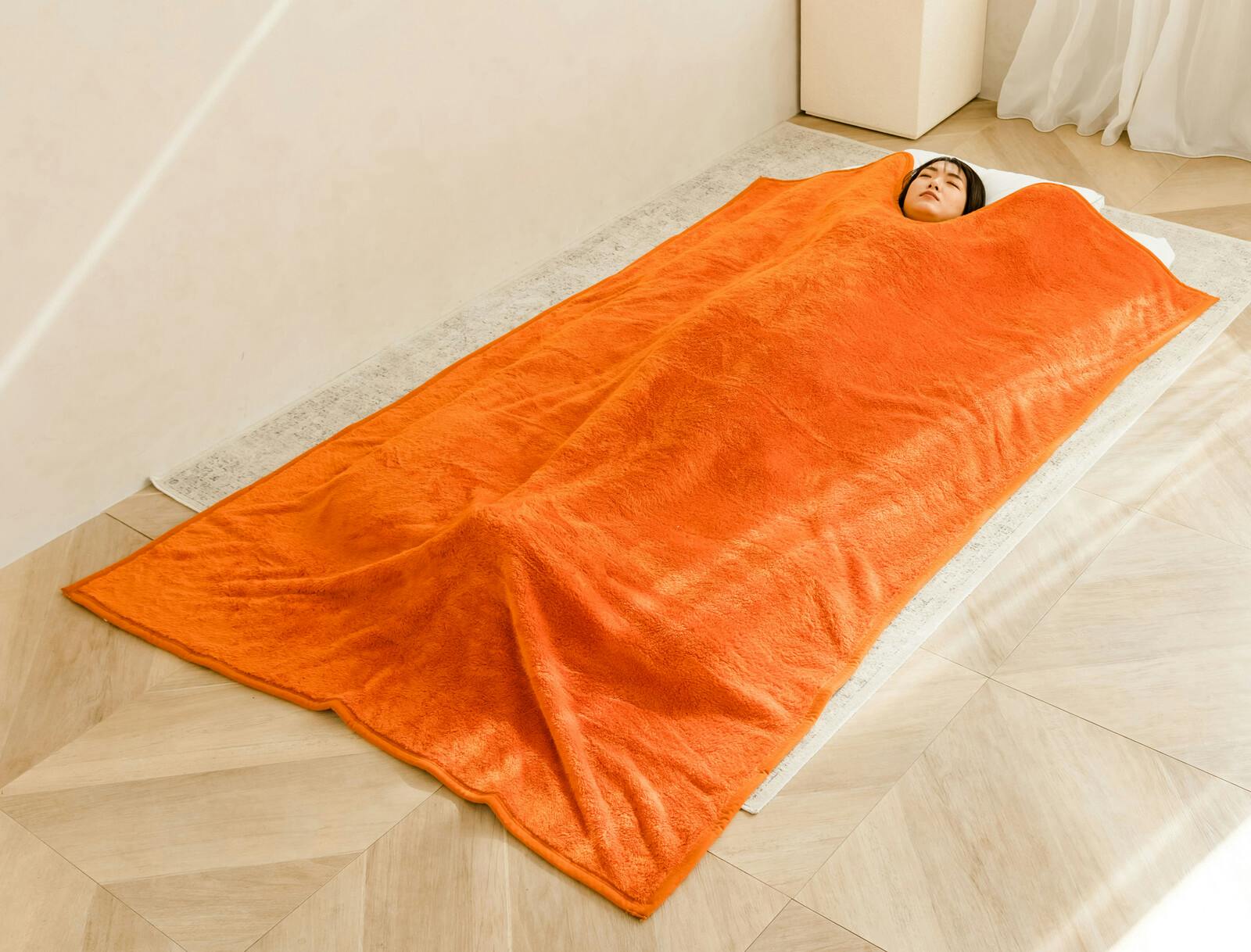 吸湿発熱くりえりあったか毛布  【オレンジ】  【送料込み】 ＃4544899131941 flife
