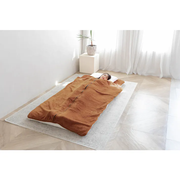 吸湿発熱寝袋毛布敷パッド シングル 【ブラウン】 【送料込み】 #4544899134508 flife