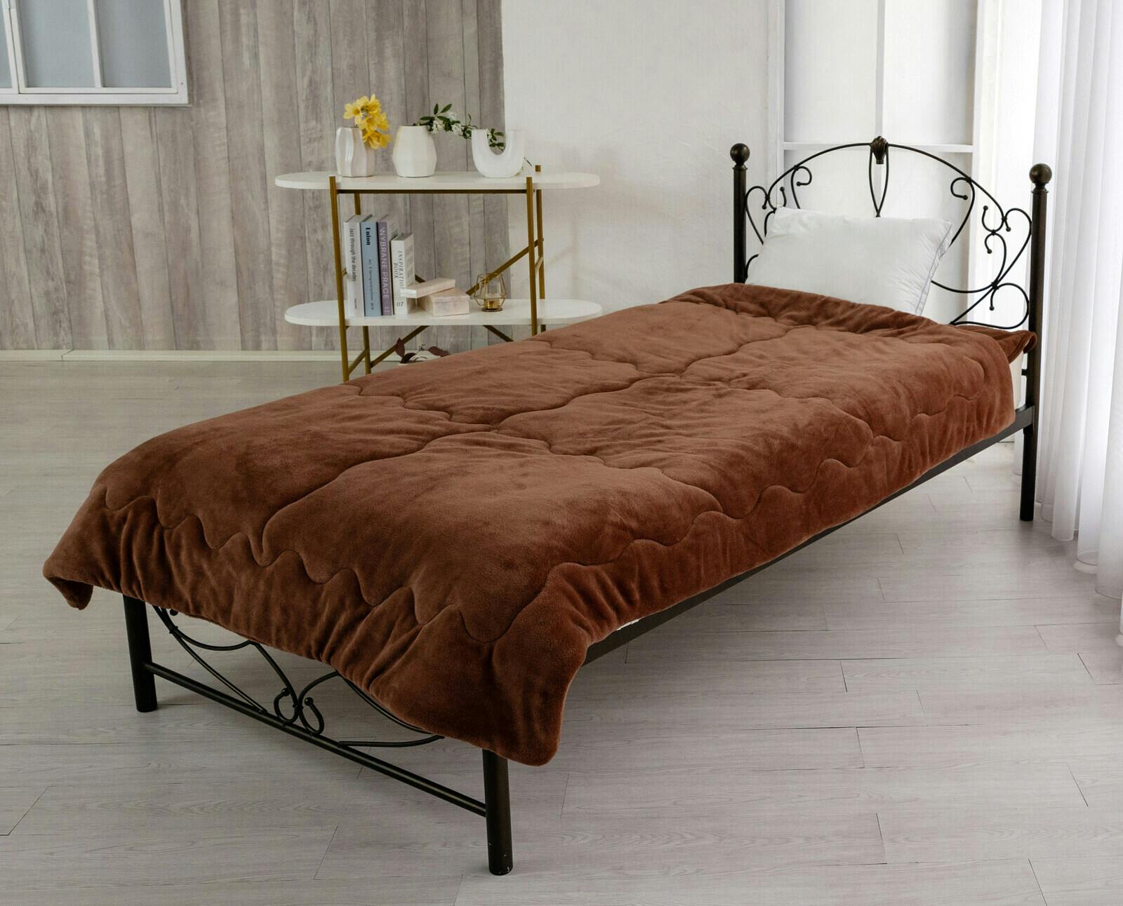 溶岩の力 ぽかぽか発熱　毛布 【ダブル】【ブラウン】 【送料込み】 ＃4544899134843 flife