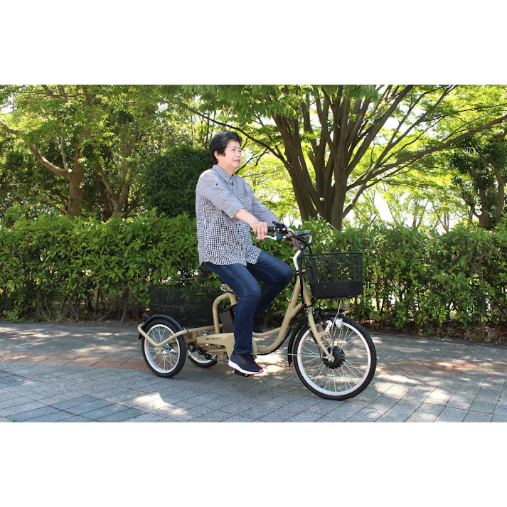 ノーパンク電動アシスト三輪自転車 【送料込み】 #4562369182699 flife