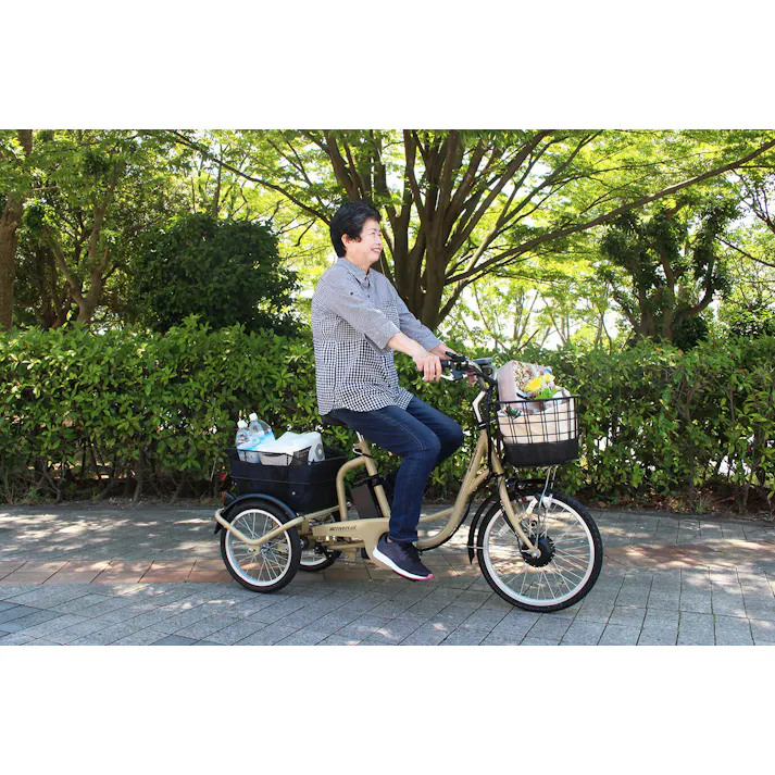 ノーパンク電動アシスト三輪自転車 【送料込み】 #4562369182699 flife