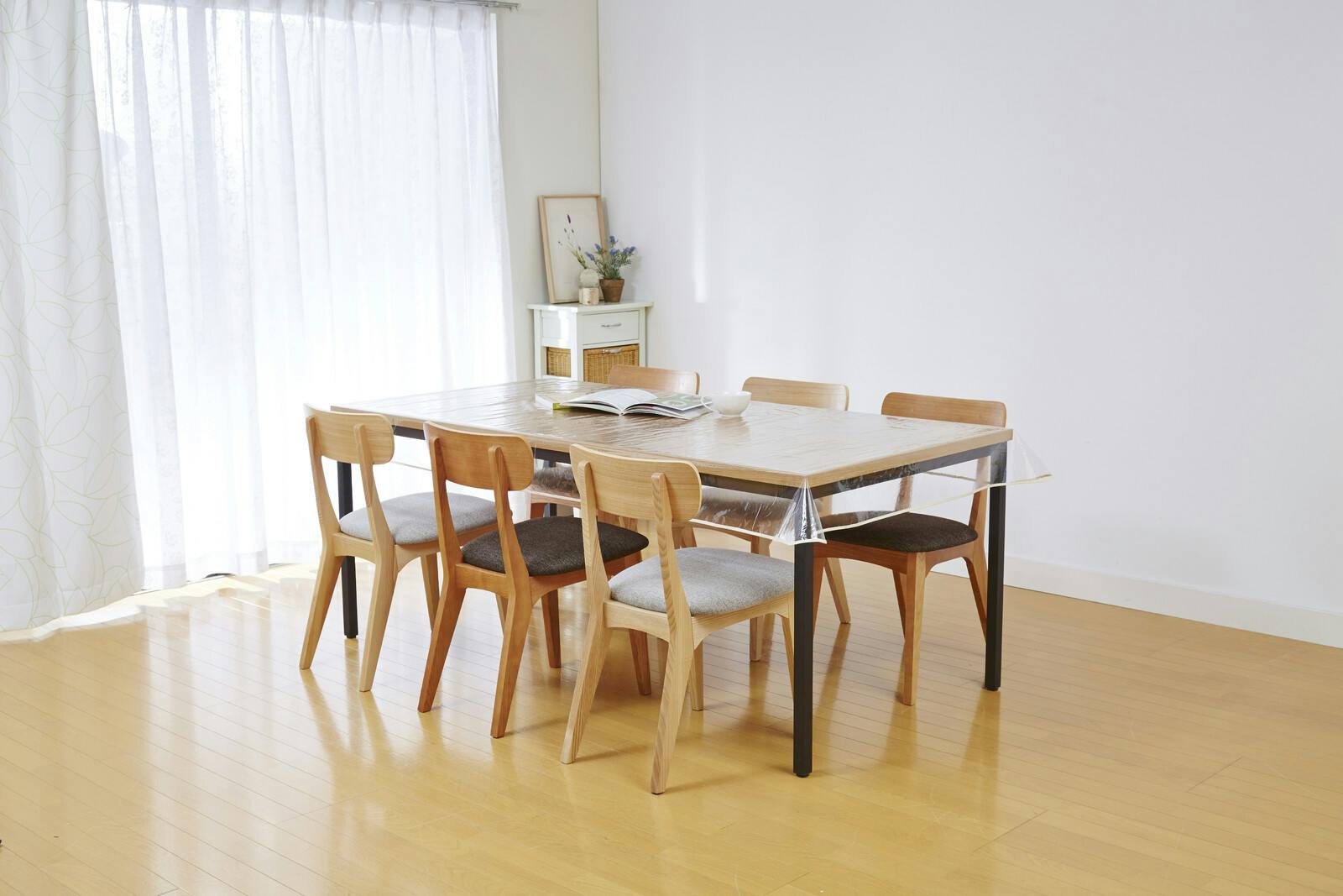 汚れ防止透明テーブルカバー2枚組  【120×180cm】  【送料込み】 ＃4589978832494 flife