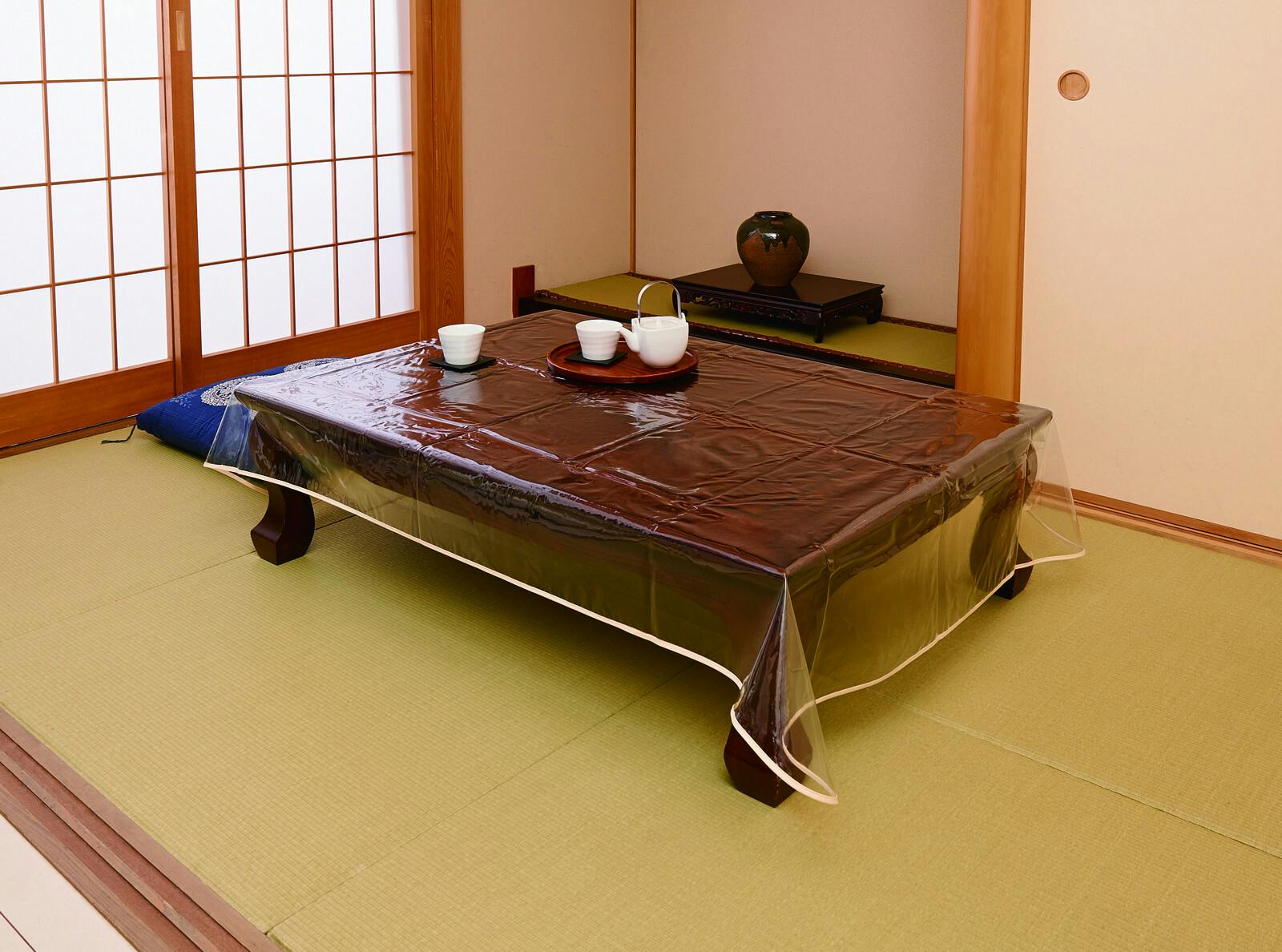 汚れ防止透明テーブルカバー2枚組  【120×200cm】  【送料込み】 ＃4589978832500 flife