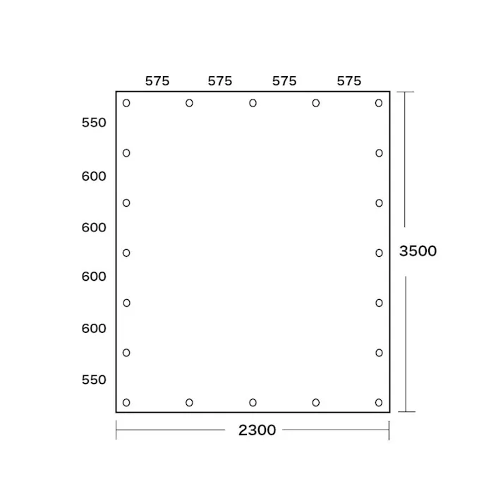 トラックシート 荷台シート 2.3×3.5 2tトラックシート ブラック&グレー エステル帆布 厚手 荷台カバー