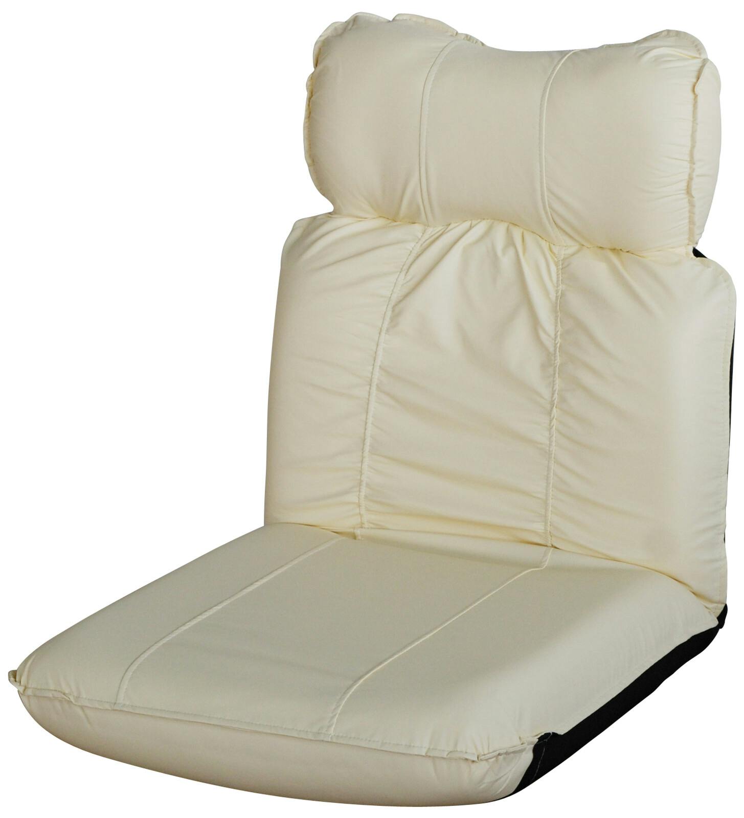 日本製 レザー調リクライニング座椅子 マーサ   【アイボリー】  【送料込み】 ＃4571371220268 flife