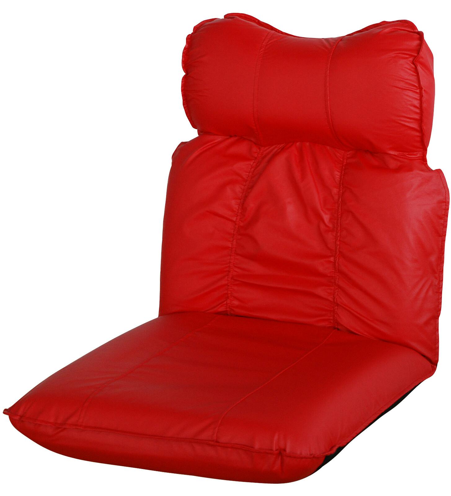 日本製 レザー調リクライニング座椅子 マーサ   【レッド】  【送料込み】 ＃4571371220497 flife