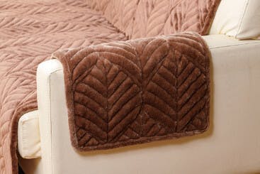 ソファの手元に掛けてふんわり暖か 【アームカバー】  【同色2枚組】【ブラウン】 ※商品はアームカバーのみ。ソファ等別売り 【送料込み】 ＃4992757942725 flife