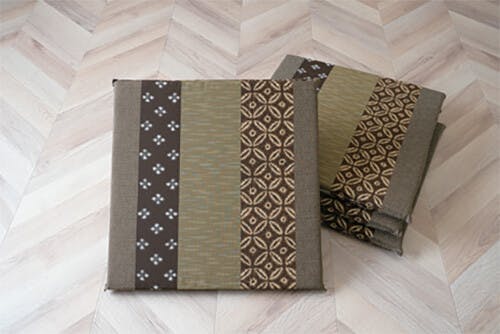 日本製 型崩れしにくい固綿座布団 【同色4枚組】【ブラウン】 【送料込み】 ＃a3010320 flife