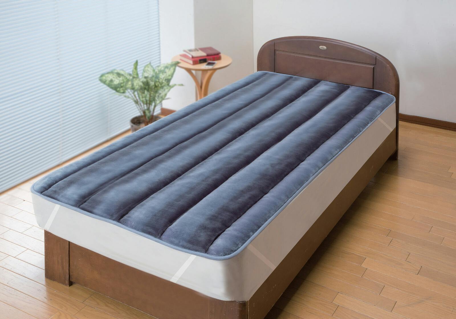 日本製 温泉毛布（R）泉大津産ボリューム敷パッド 【グレー】  【送料込み】 ＃a3122020 flife