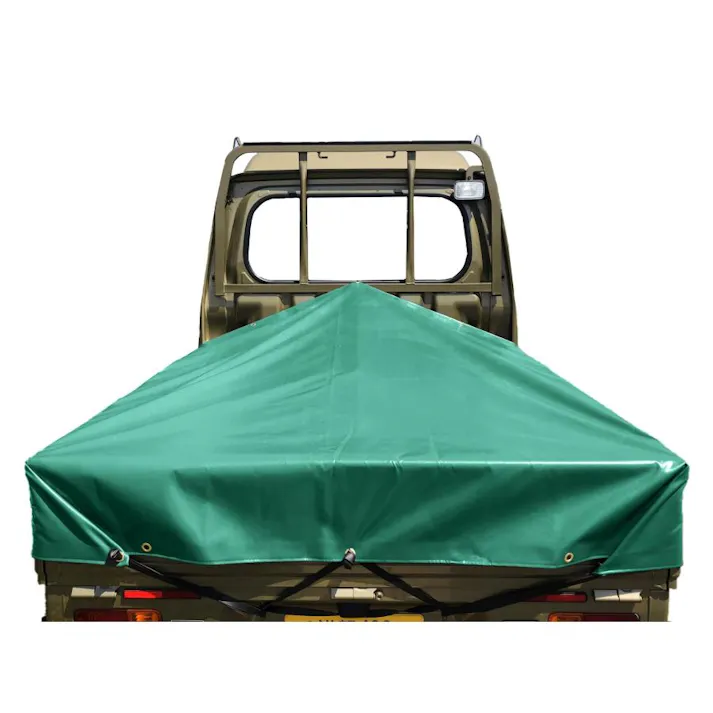 ハイゼットジャンボシート スロープ型 シート単品 グリーン (前部)2.0m・(後部)1.9m×(長さ)1.93m コードゴム4m×2本付き 台形シート