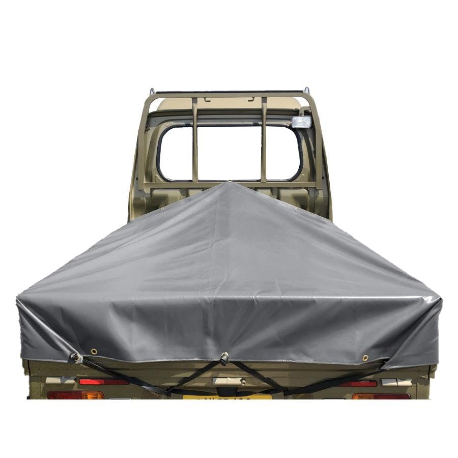 ハイゼットジャンボシート スロープ型 シート単品 グレー (前部)2.0ｍ・(後部)1.9ｍ×(長さ)1.93ｍ コードゴム4ｍ×2本付き 台形シート