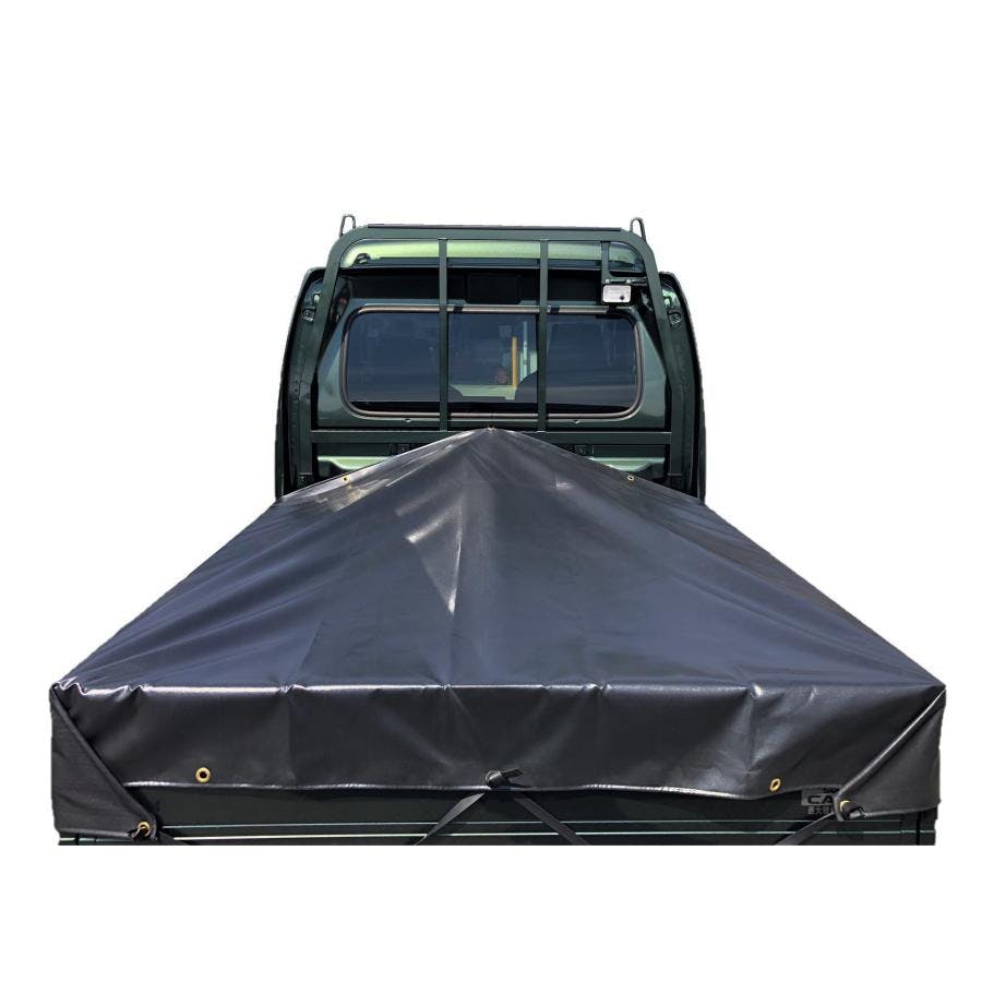 スーパーキャリイシート スロープ型 シート単品 ブラック (前部)2.0ｍ・(後部)1.9ｍ×(長さ)1.7ｍ コードゴム4ｍ×2本付き 台形シート