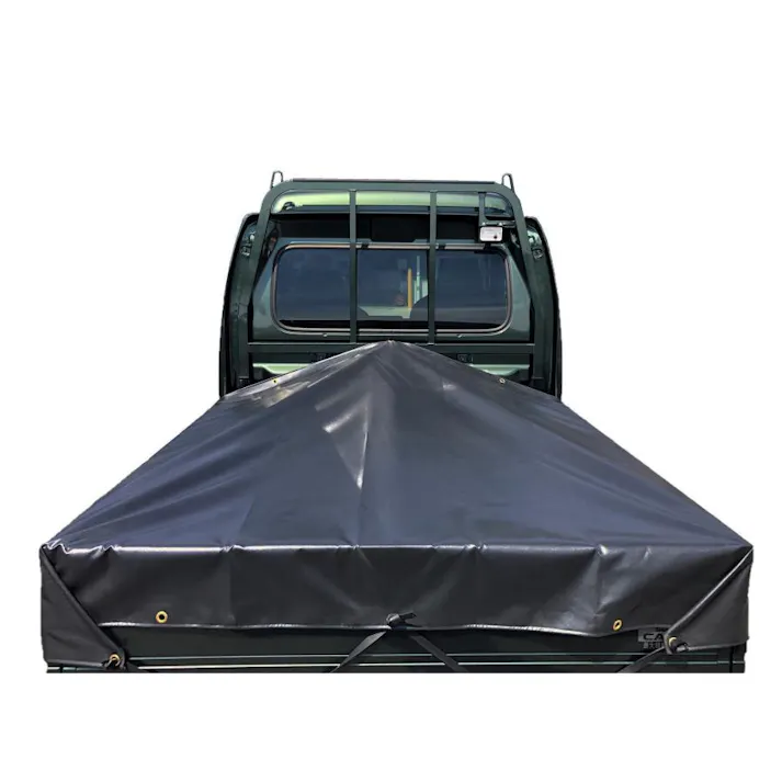 スーパーキャリイシート スロープ型 シート単品 ブラック (前部)2.0m・(後部)1.9m×(長さ)1.7m コードゴム4m×2本付き 台形シート 【送料無料】